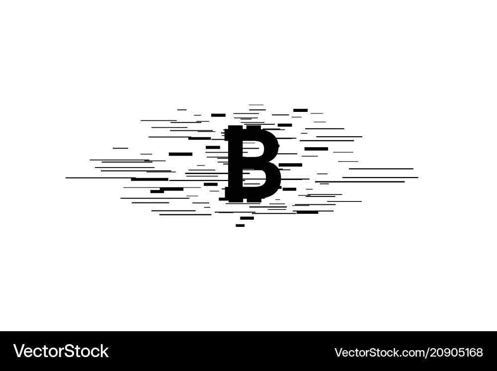 Bitcoin coin with fast speed motion lines Bitcoin coin with fast speed motion lines Vector Image