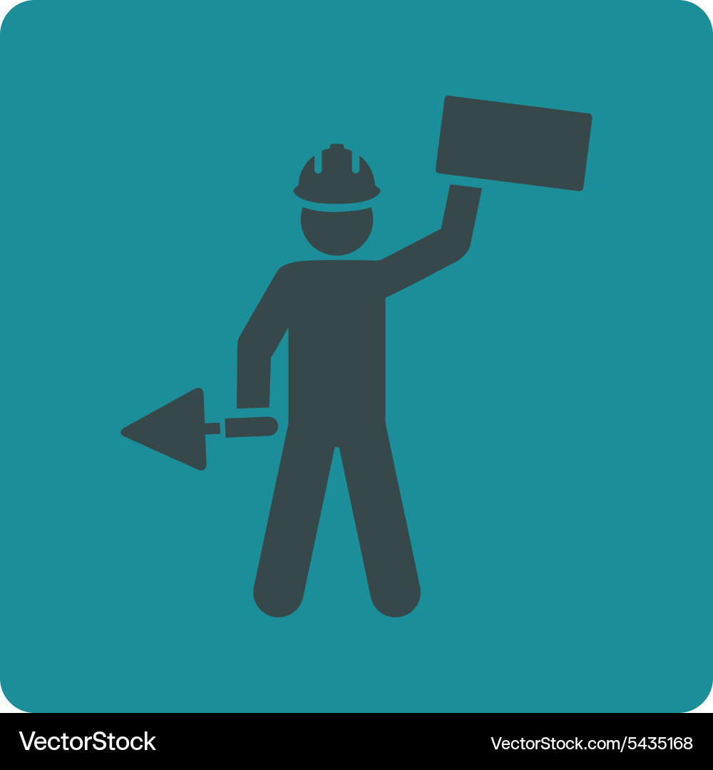 Builder icon from basic plain set Vector Image