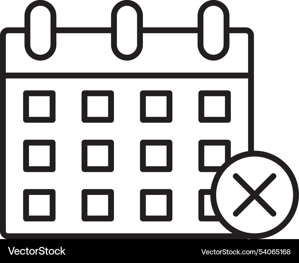 Cancel event line icon design Vector Image