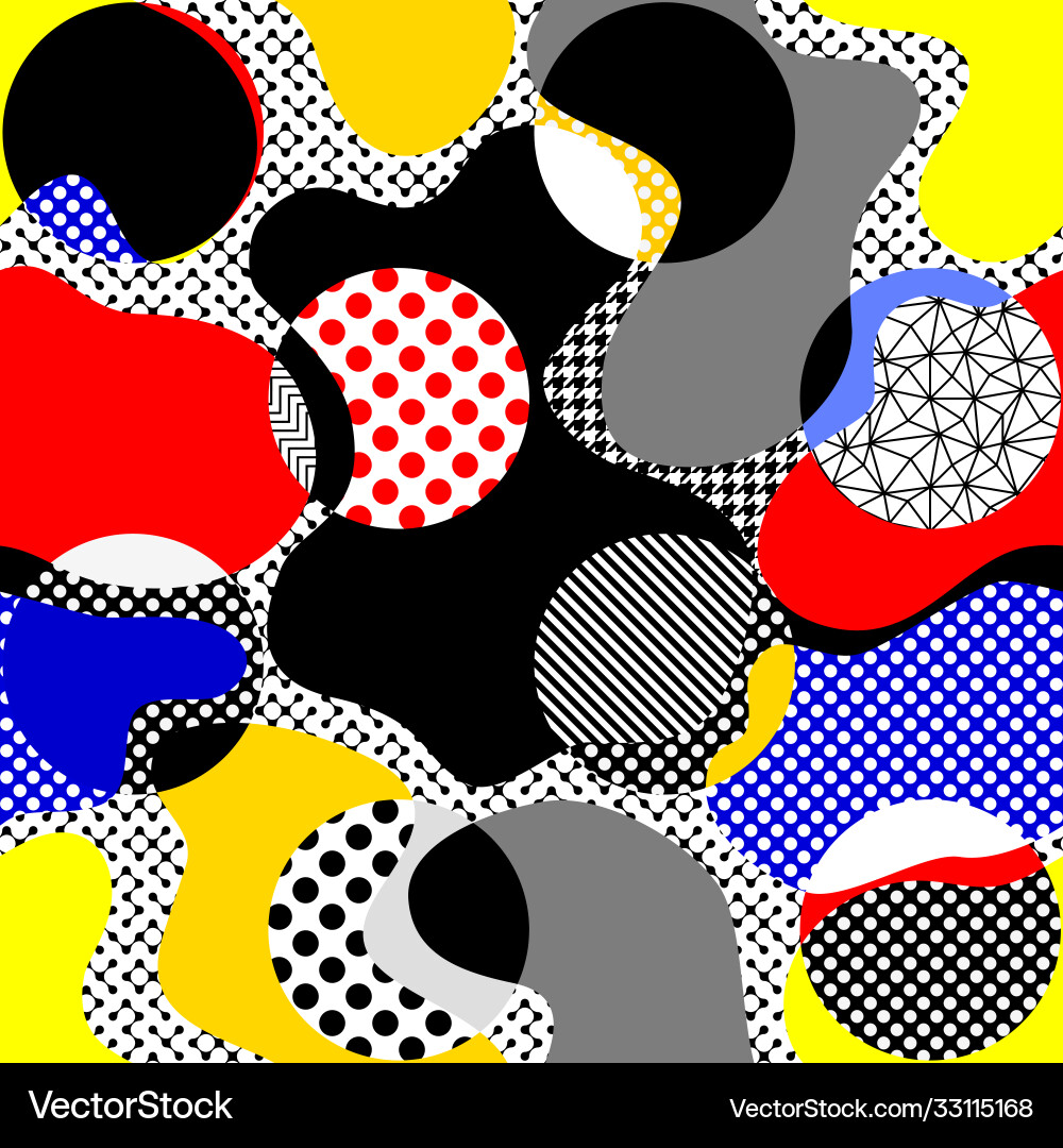 Geometric abstract pattern in patchwork style art Geometric abstract pattern in patchwork style art Vector Image
