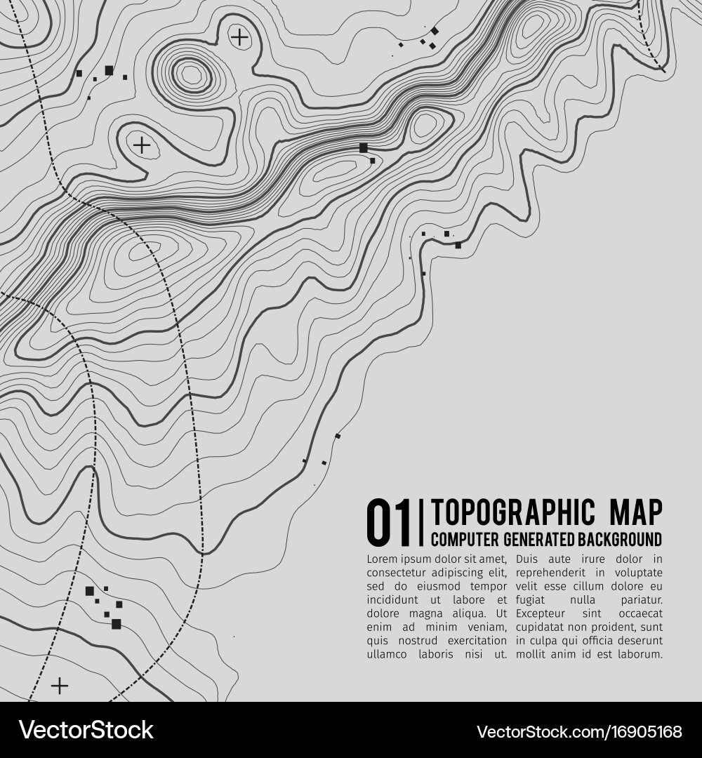 Topographic map background with space for copy vector image