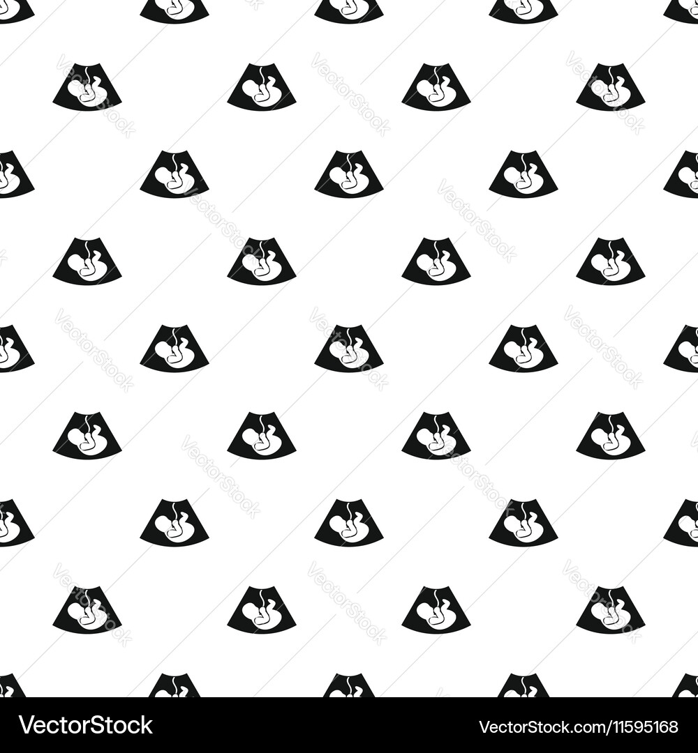 Ultrasound fetus pattern simple style Vector Image
