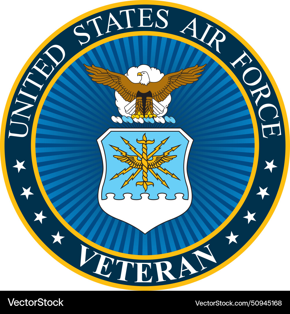 US Air Force Veteran Seal – Royalty-Free Vector | VectorStock, image size:1000x1080
