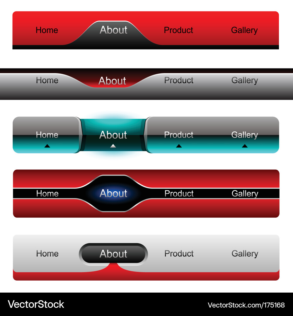 Webseiten Buttons & UI Elemente Vektorbild