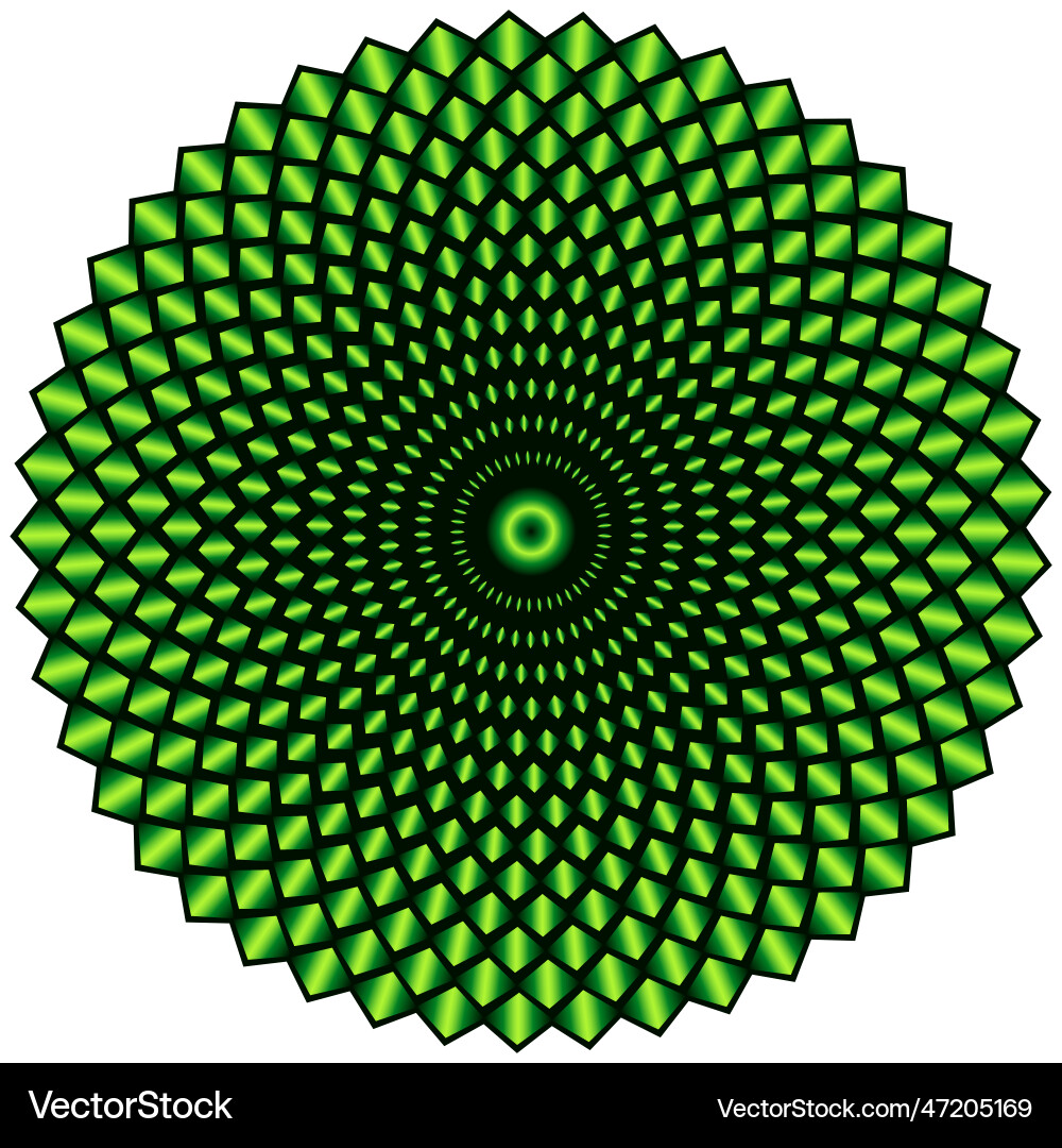 Abstract geometric circle with distortion grid Vector Image