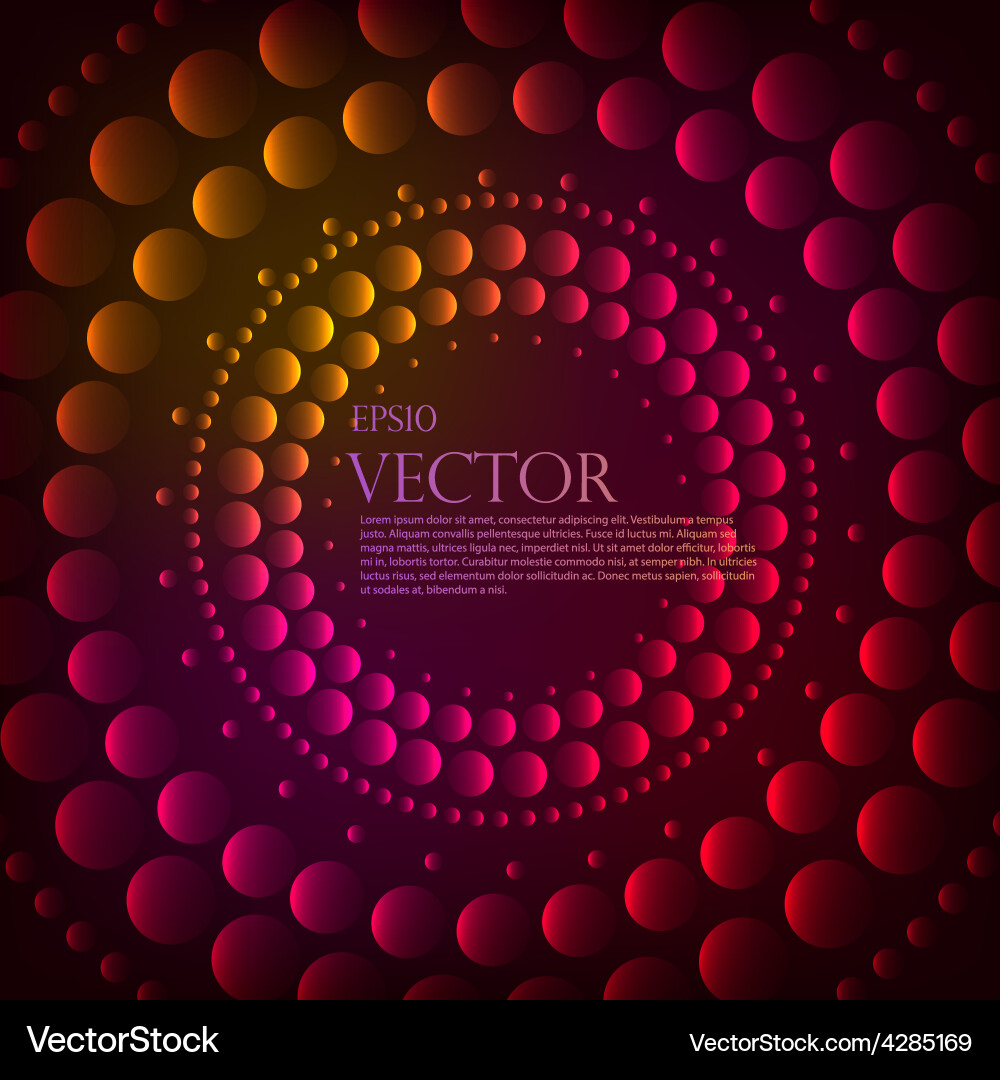 Abstract pattern of graduated turquoise shiny dots Vector Image