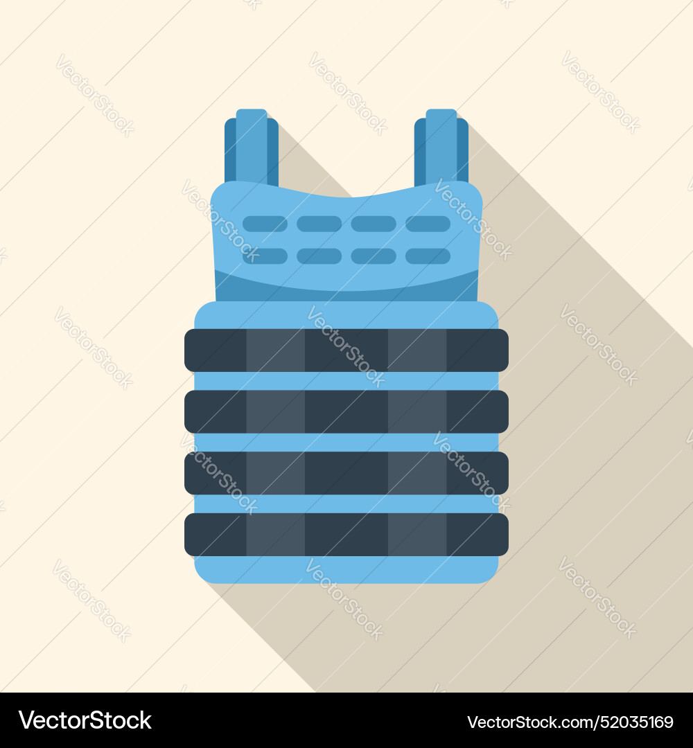 Blue bulletproof vest providing protection from Vector Image