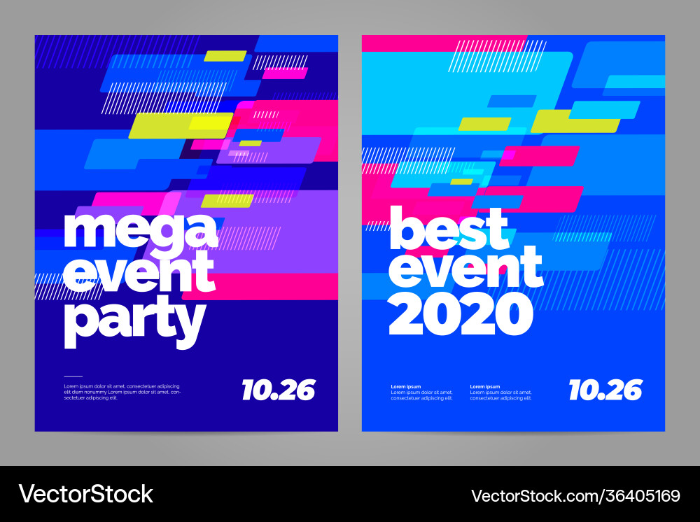 Dynamic Event Poster Template vector image