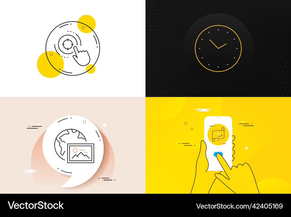 Minimal set of web photo target path and seo Minimal set of web photo target path and seo Vector Image