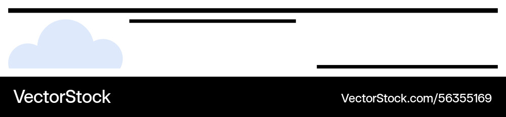 Minimalistic cloud and horizontal lines Minimalistic cloud and horizontal lines vector image