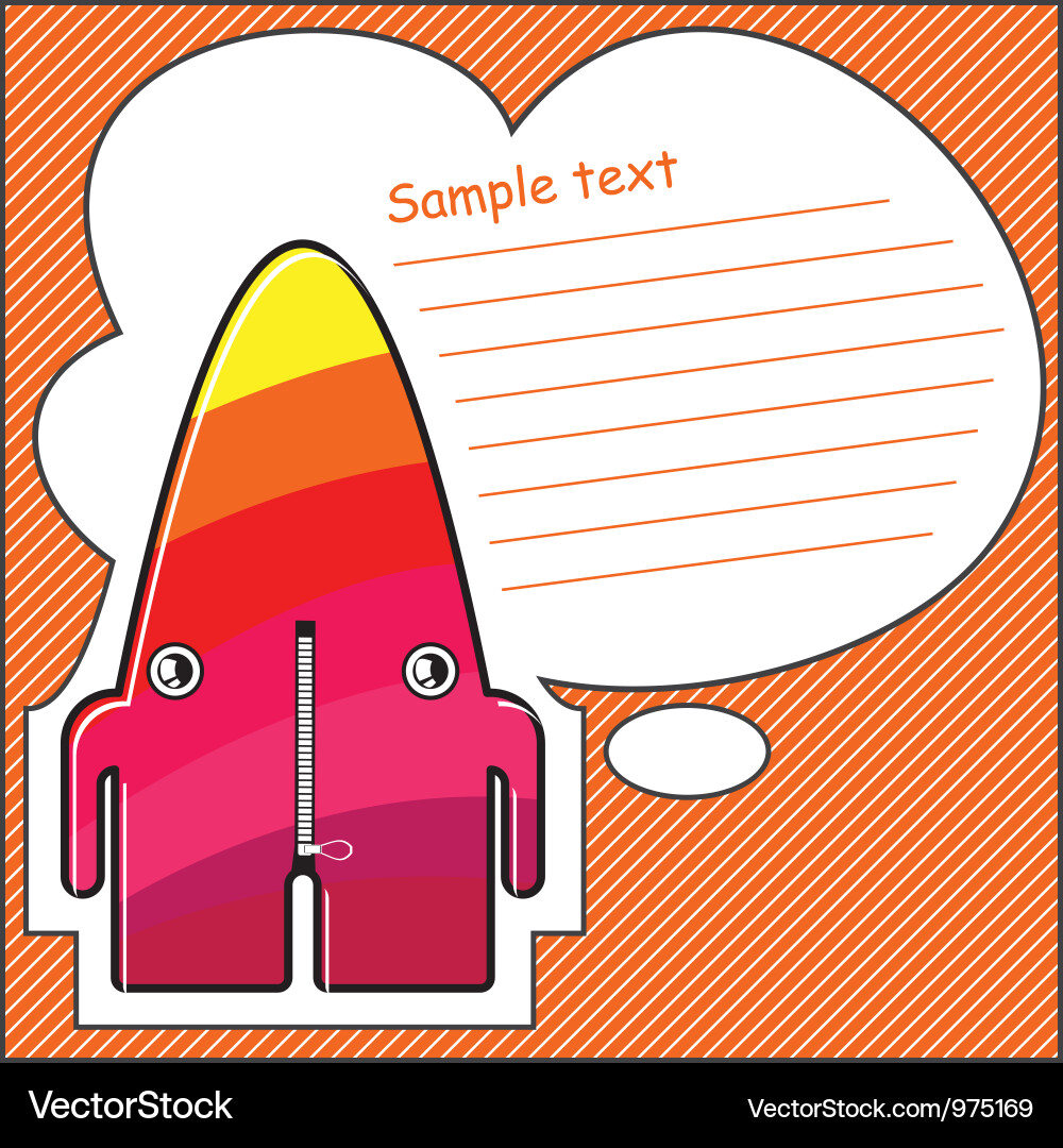 Monster with message cloud vector image