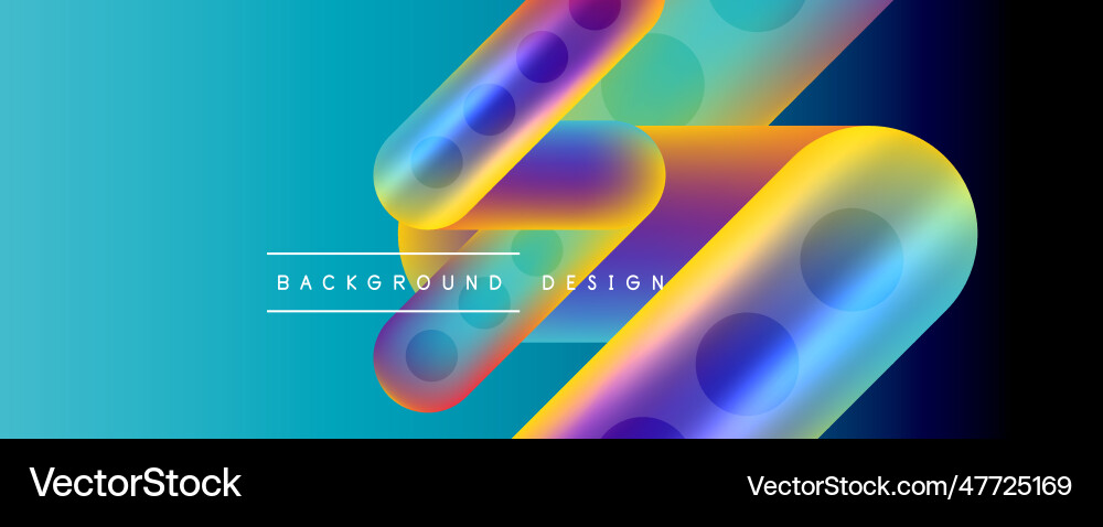 Round shapes and lines with fluid gradients Vector Image