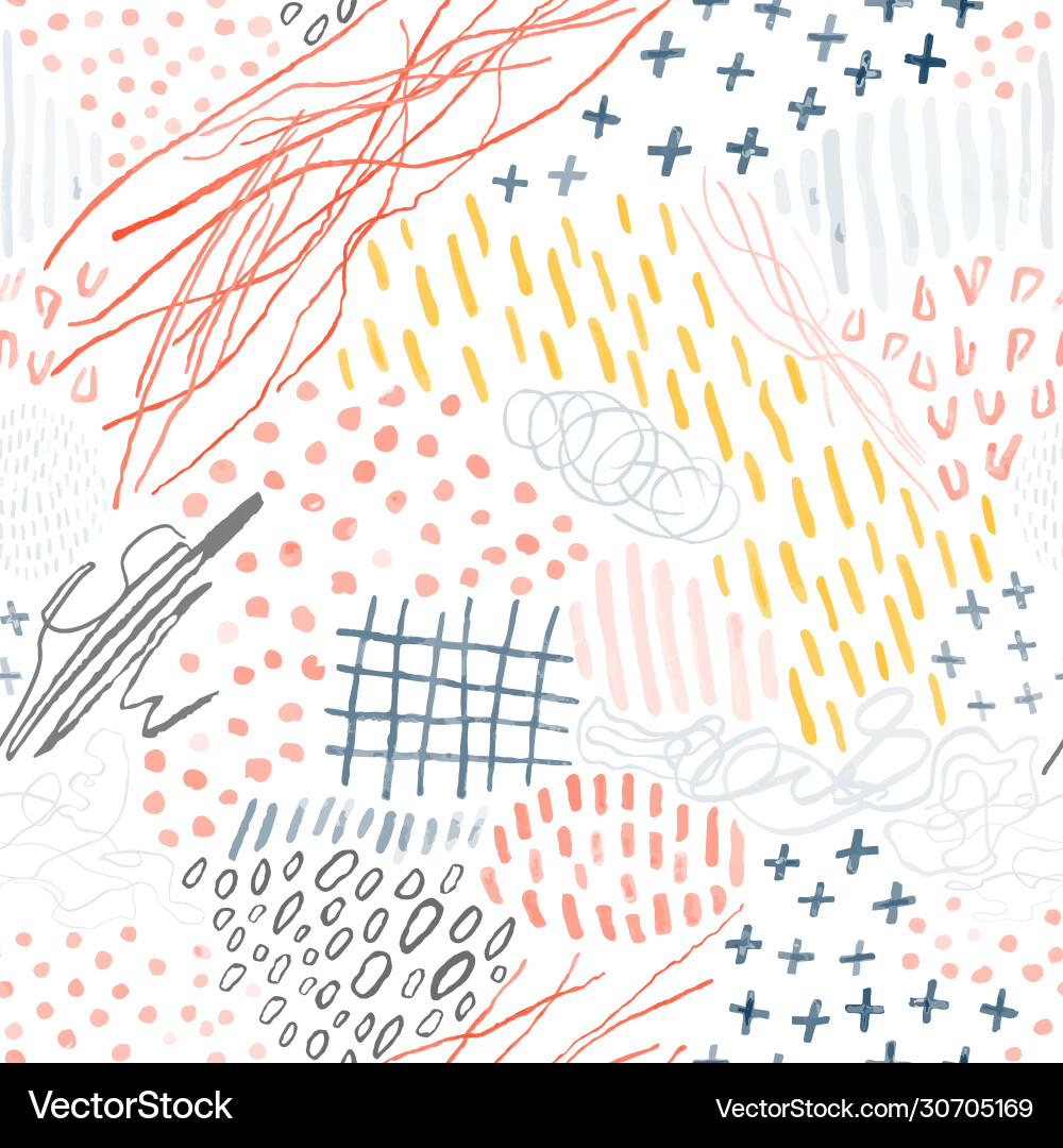 Seamless pattern with hand drawn abstract lines Seamless pattern with hand drawn abstract lines vector image