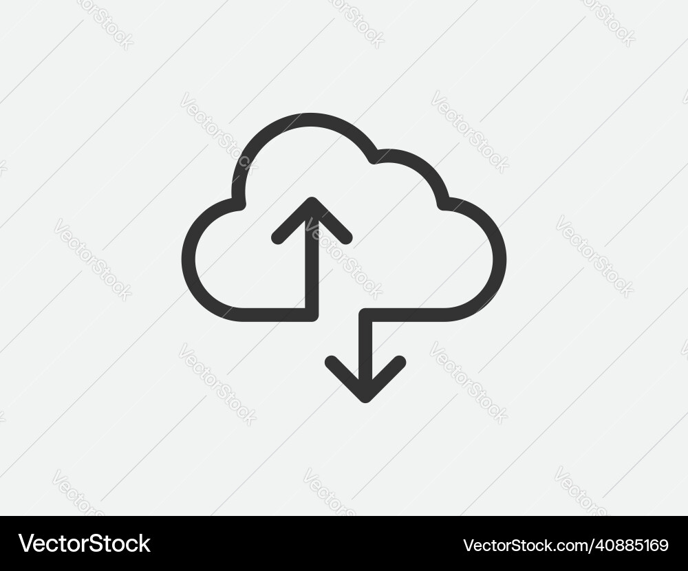 Technology icon cloud computing connection big Technology icon cloud computing connection big Vector Image