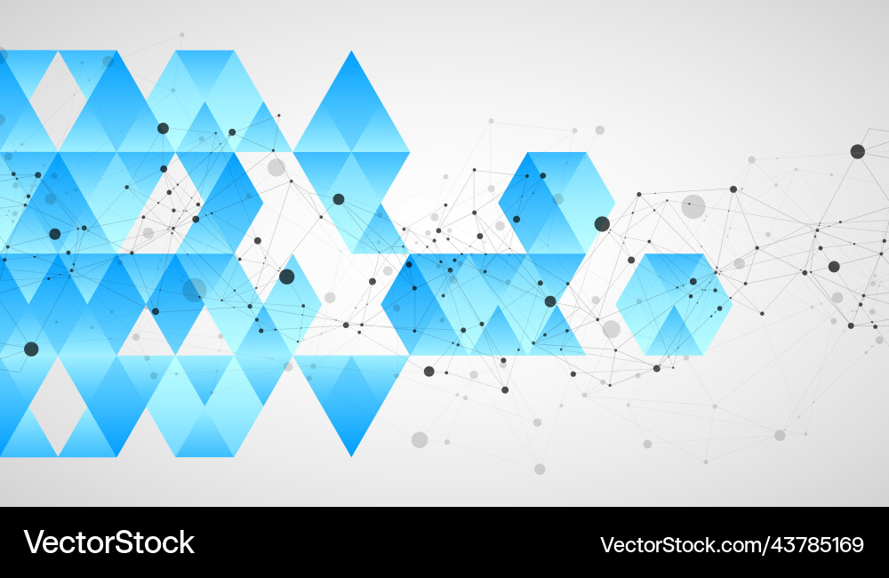 Template for science and technology presentation Vector Image