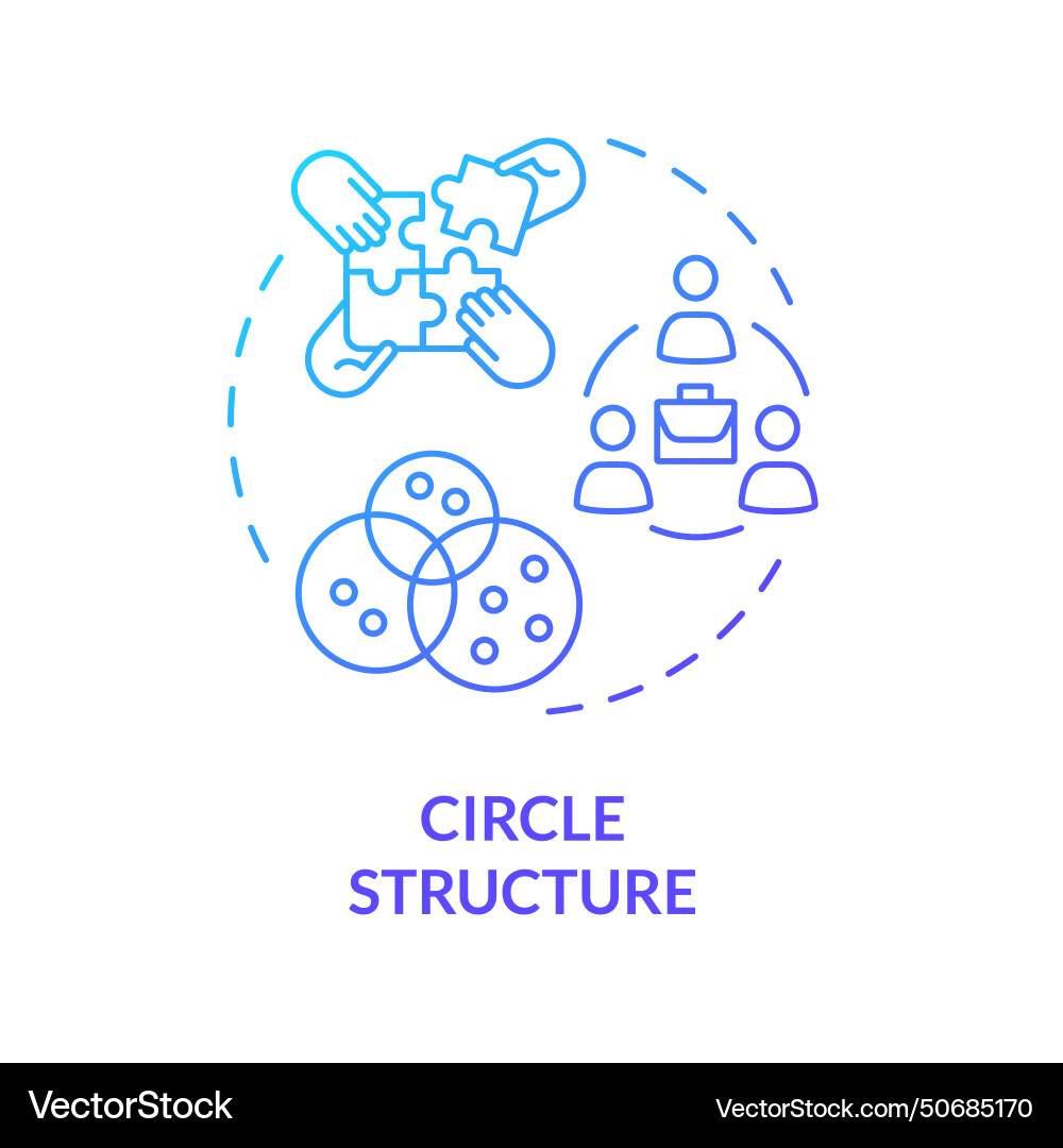 Circle structure blue gradient concept icon Circle structure blue gradient concept icon Vector Image