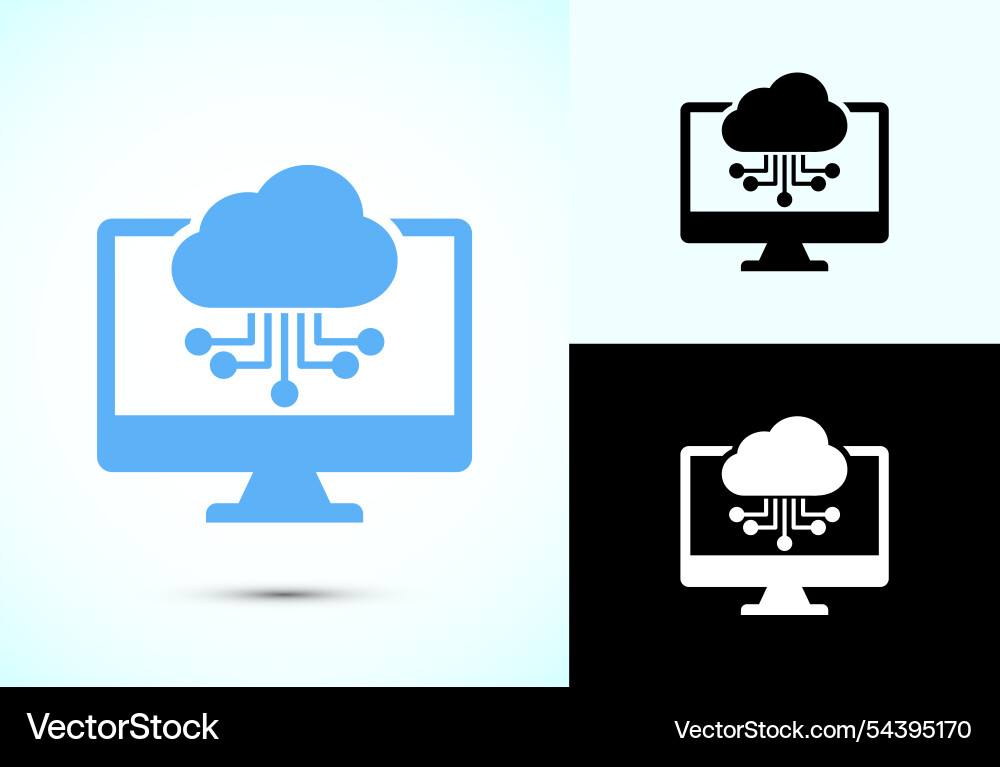 Cloud computing icon design data storage Cloud computing icon design data storage vector image