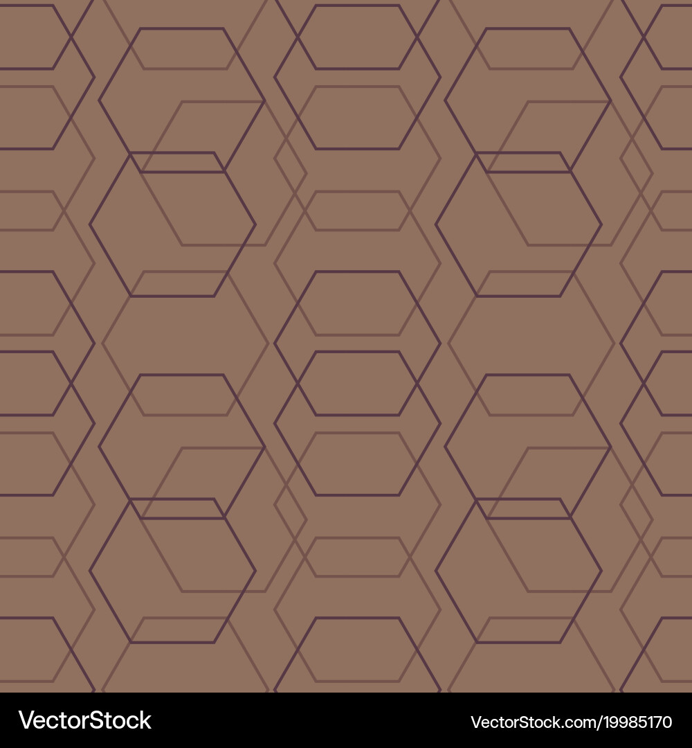 Geometric hexagon uneven seamless pattern vector image