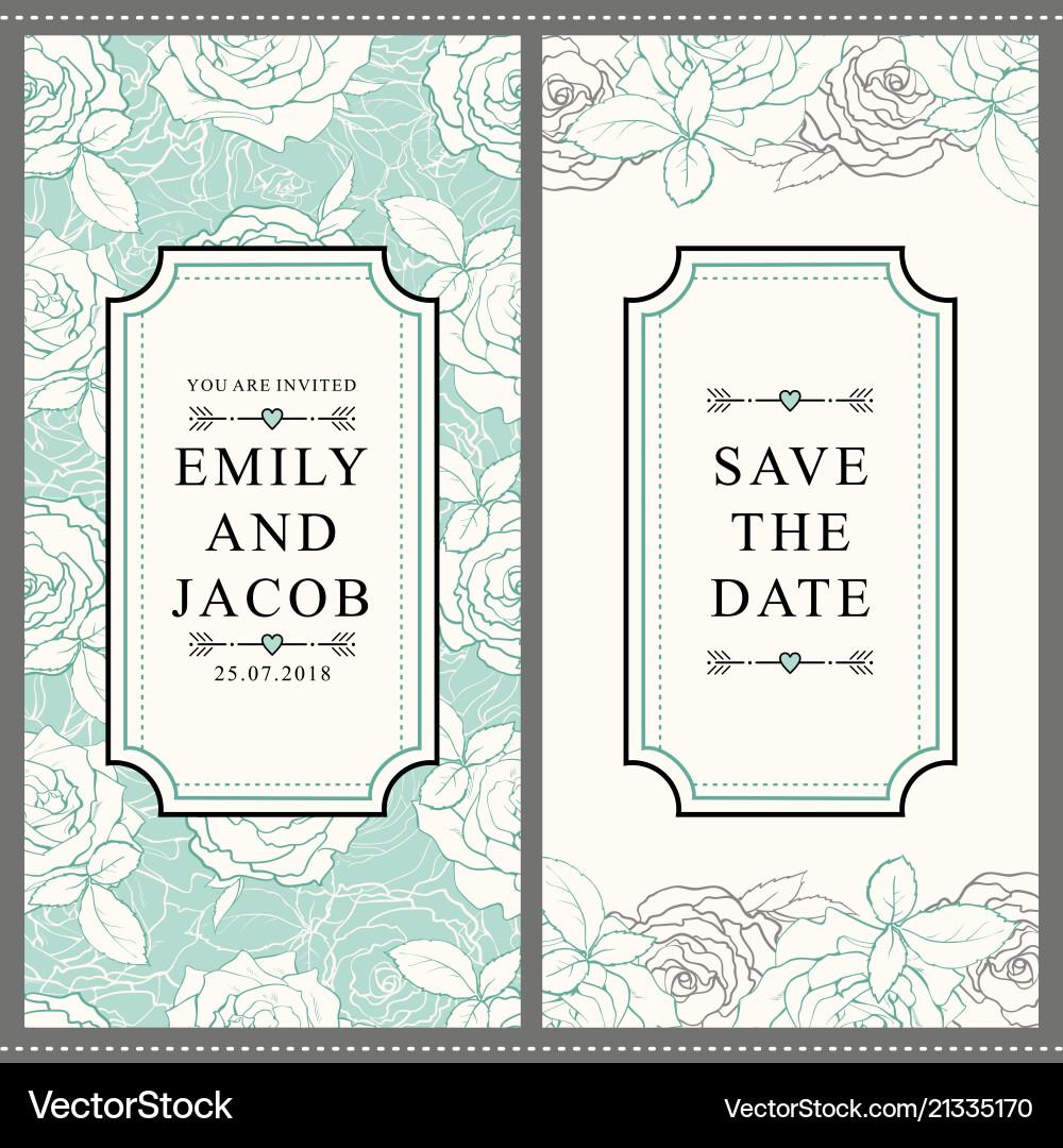 Hand drawn tulip save the date pattern set Hand drawn tulip save the date pattern set Vector Image