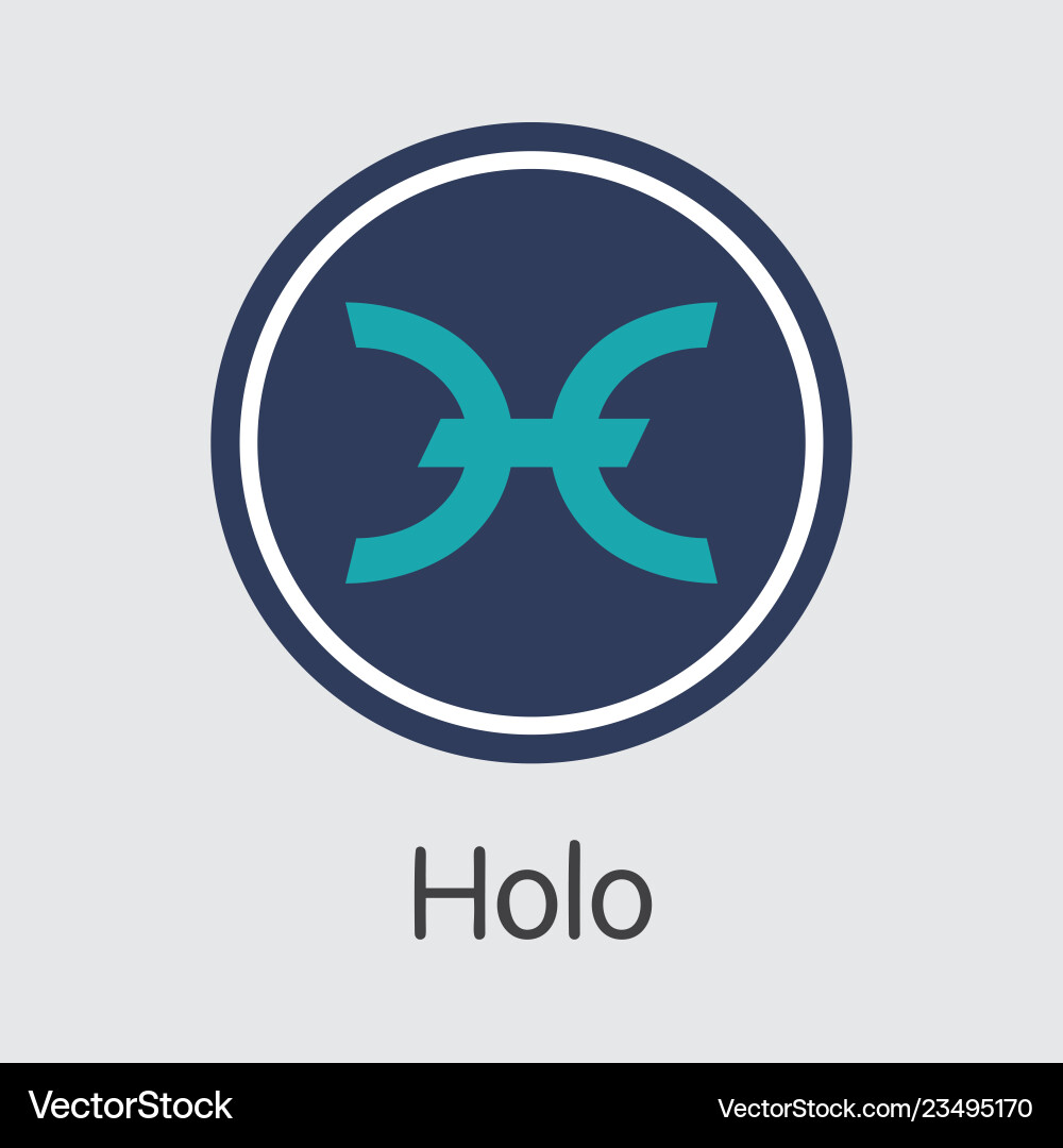 Holo Token - Cryptocurrency Icon – Royalty-Free Vector | VectorStock