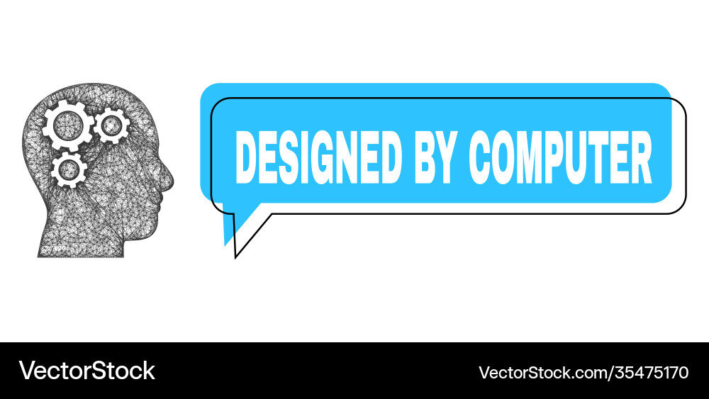 Misplaced designed computer chat cloud Vector Image