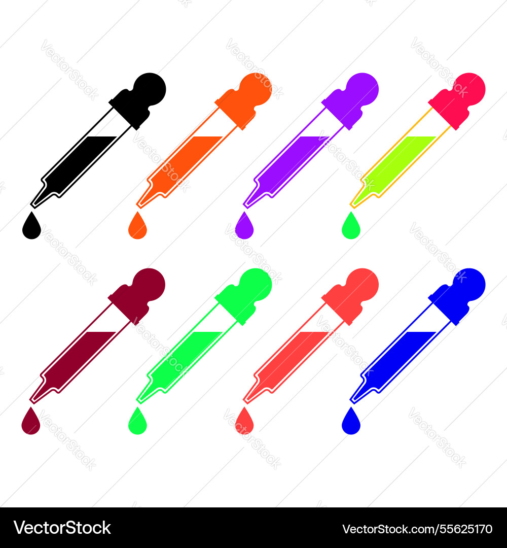 Pipette dropper with a drop Vector Image