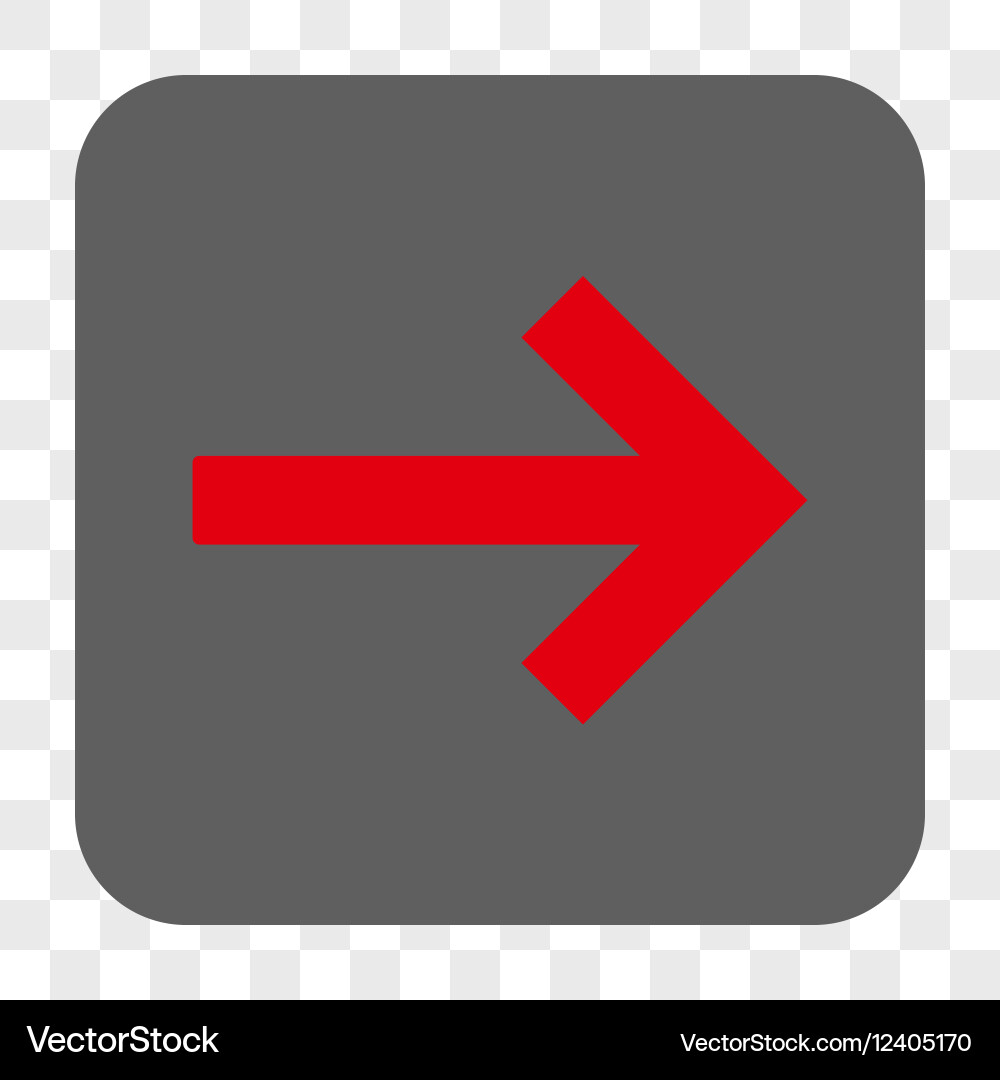 Right arrow rounded square button Vector Image