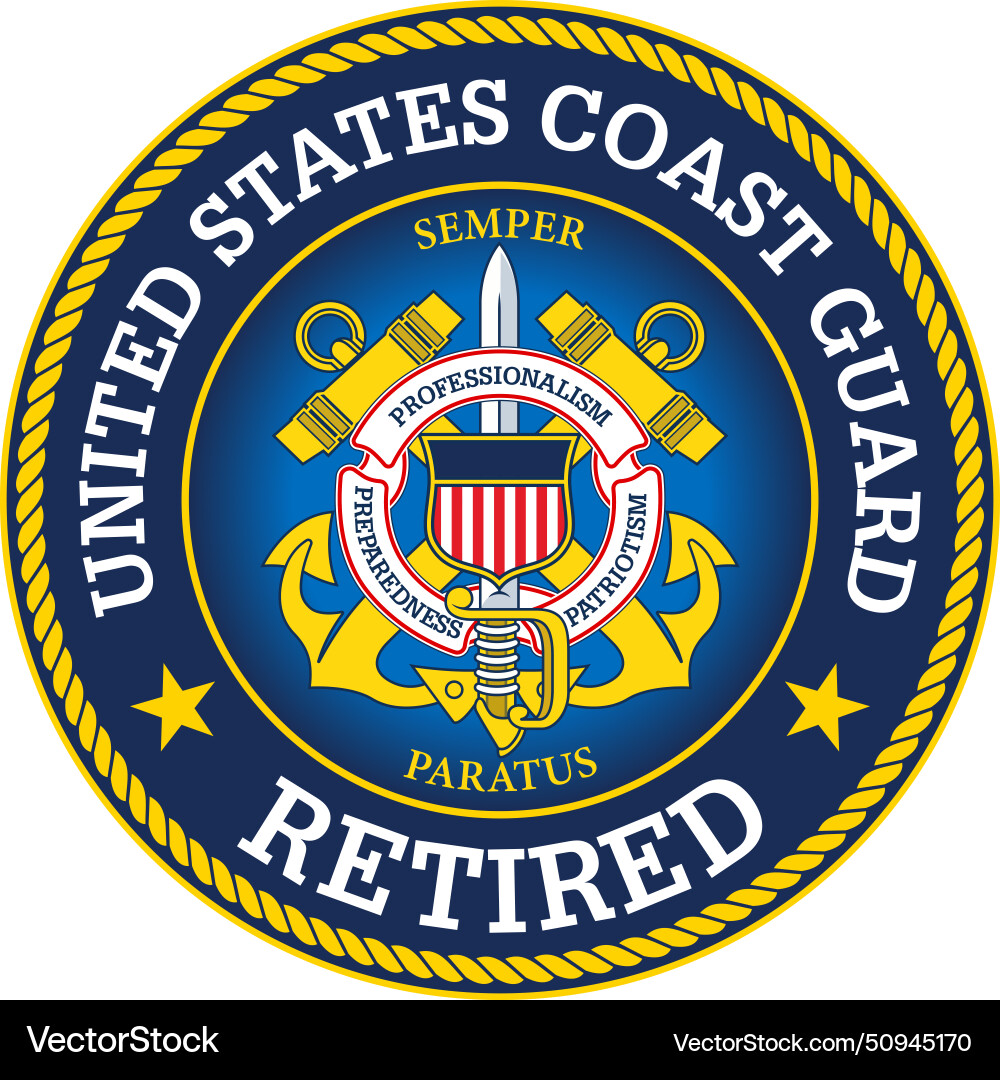 Seal of the united states coast guard retired uscg Seal of the united states coast guard retired uscg vector image