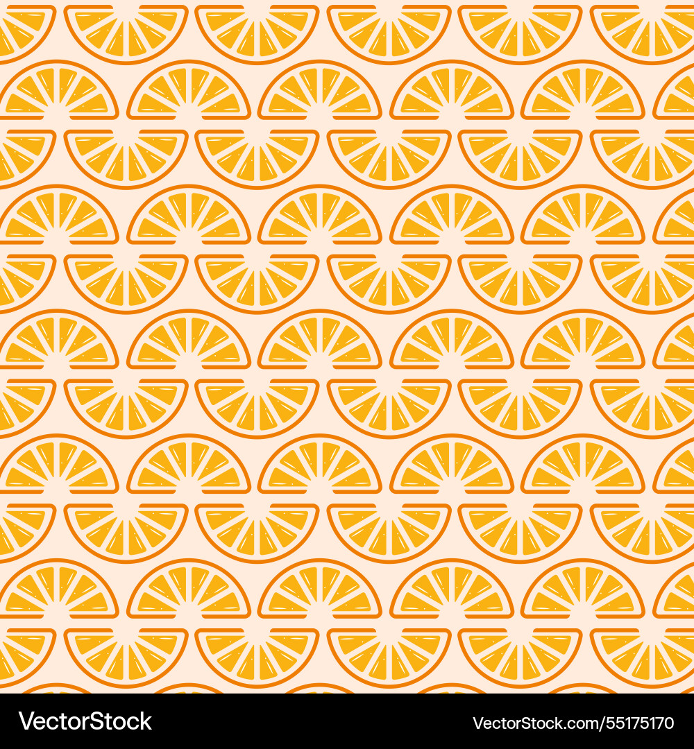 Seamless pattern with orange and lemon slices Vector Image