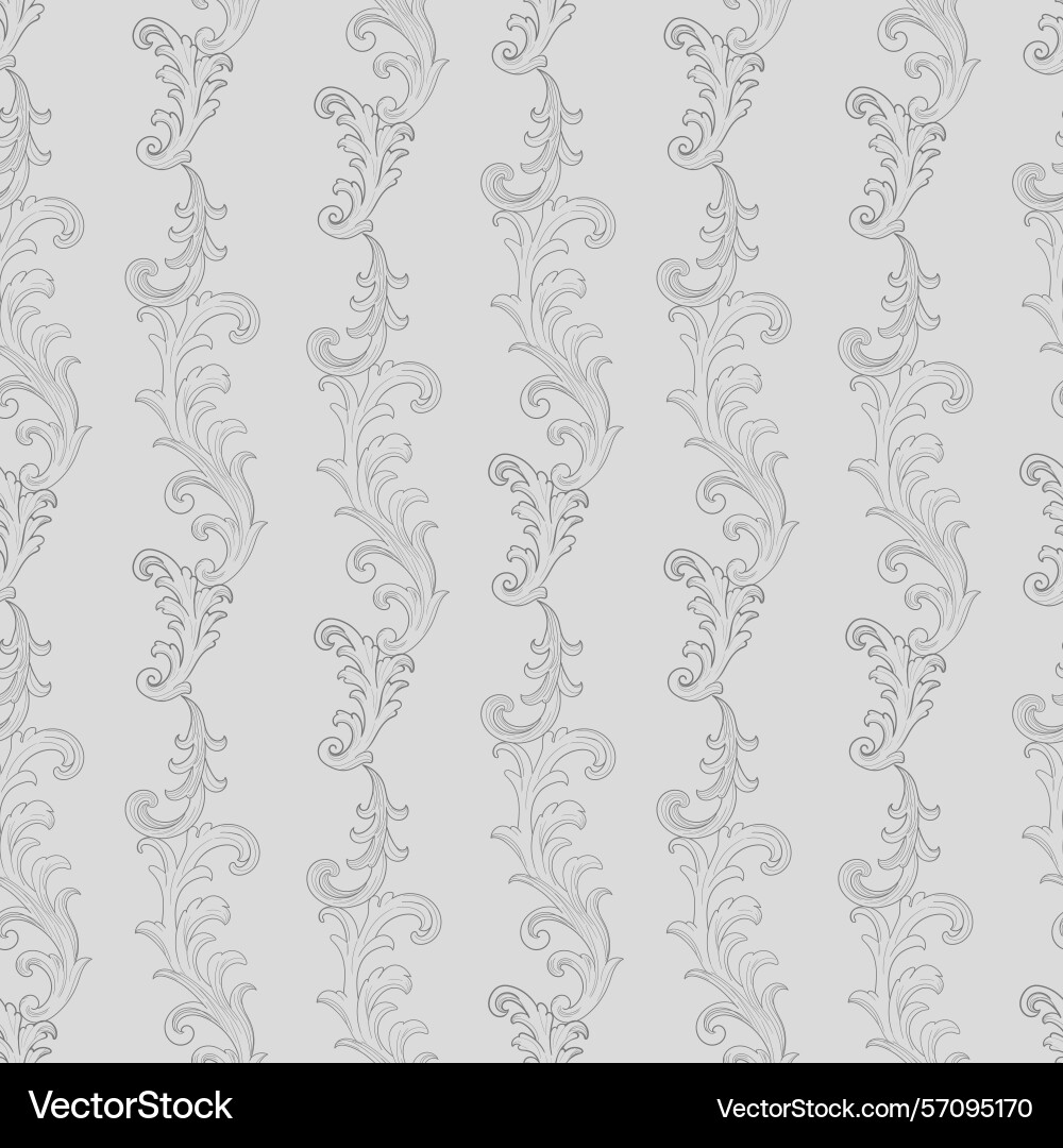 Seamless vintage pattern featuring vertical scroll Vector Image