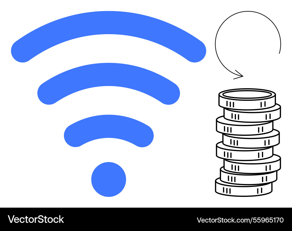 Wireless connectivity concept with data transfer Wireless connectivity concept with data transfer vector image