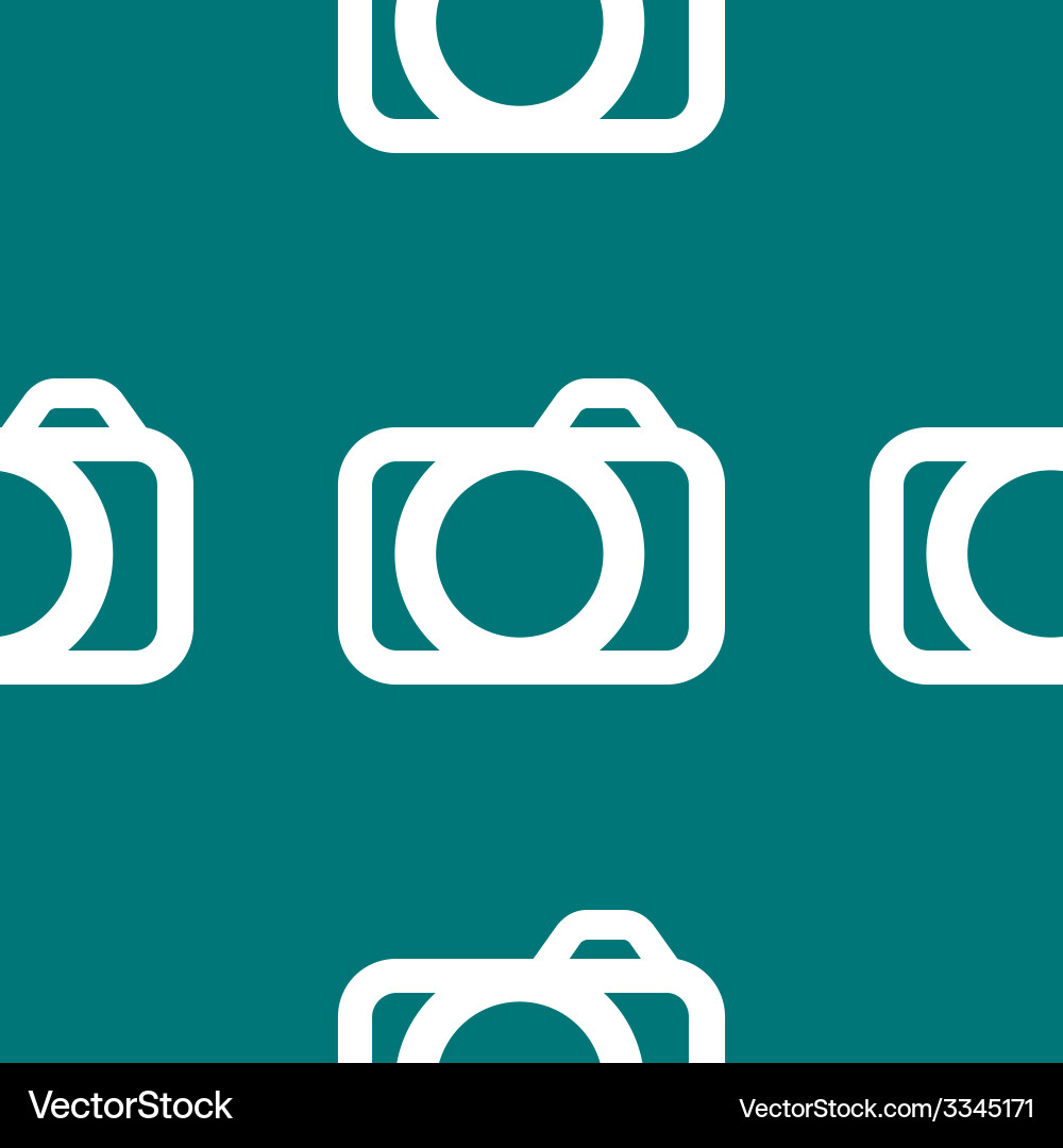 Camera web icon flat design seamless pattern vector image