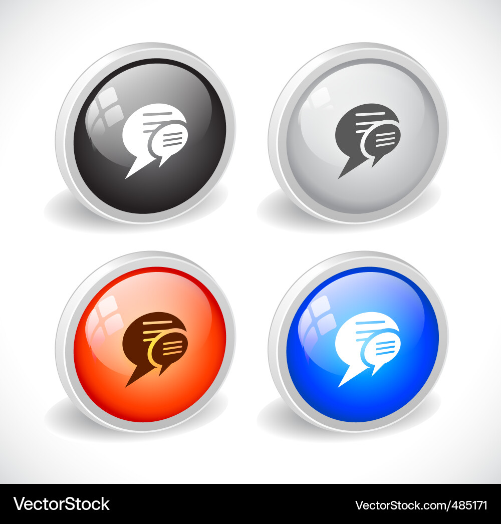 Color 3d buttons for web Vector Image