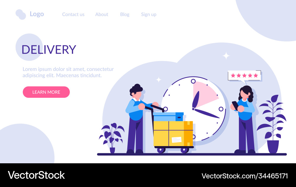 Delivery website ui order list express mail Delivery website ui order list express mail vector image