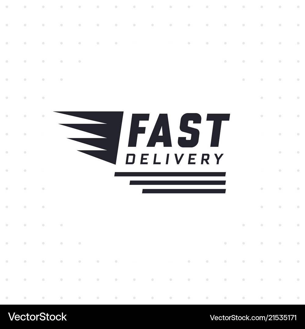 Fast delivery design in black color Fast delivery design in black color Vector Image