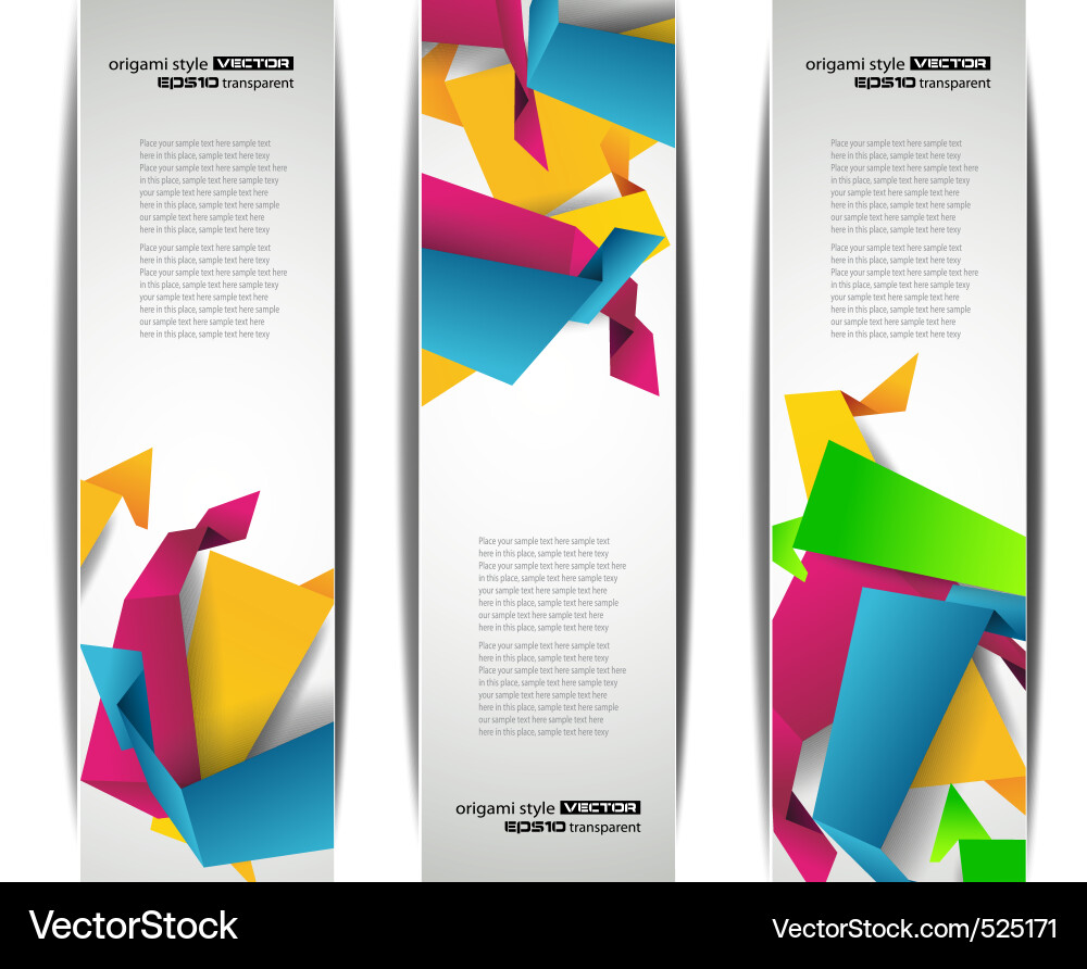 Geometric Paper Banner Vektorbild