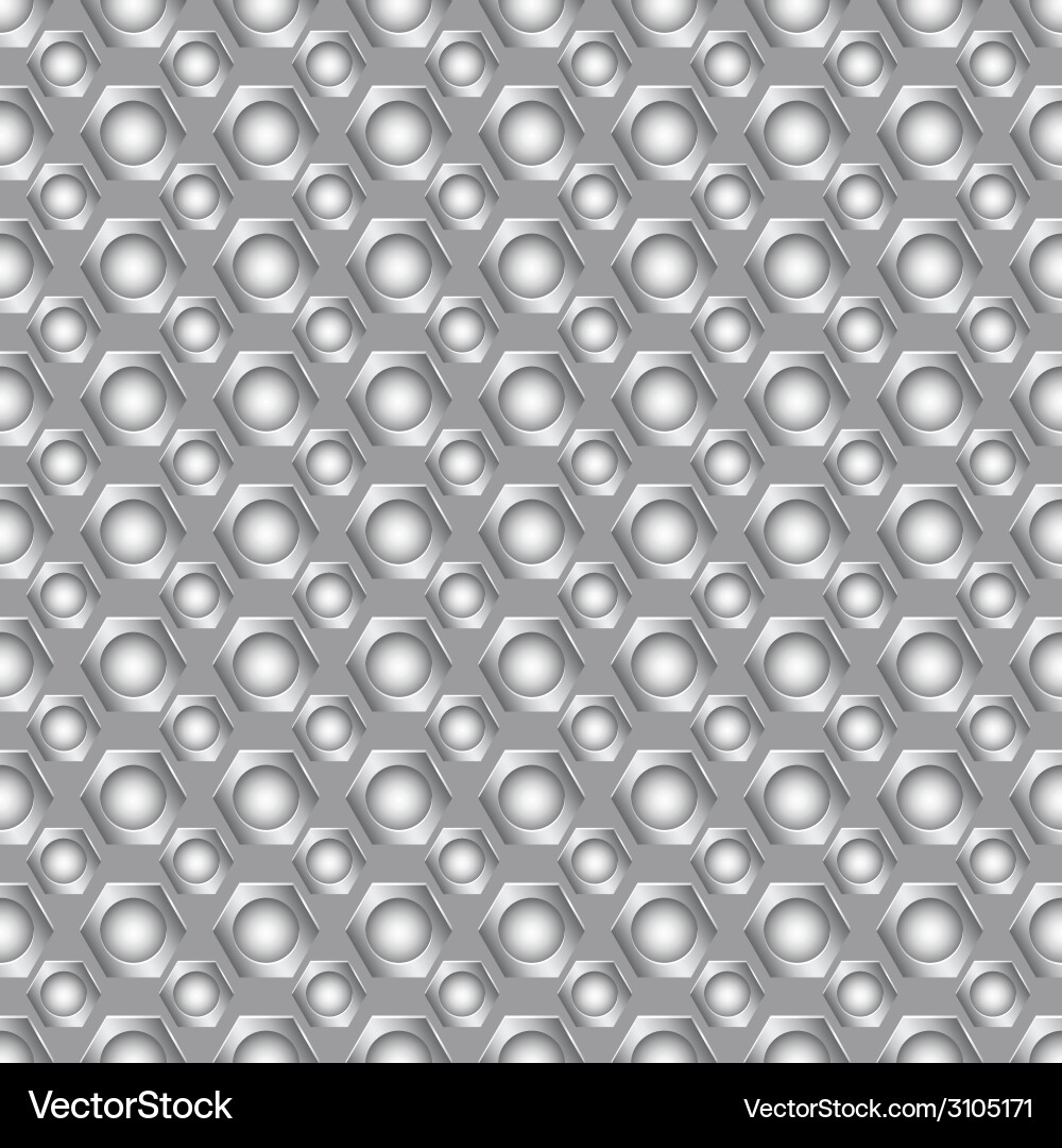 Metallic Hexagon Pattern vector image