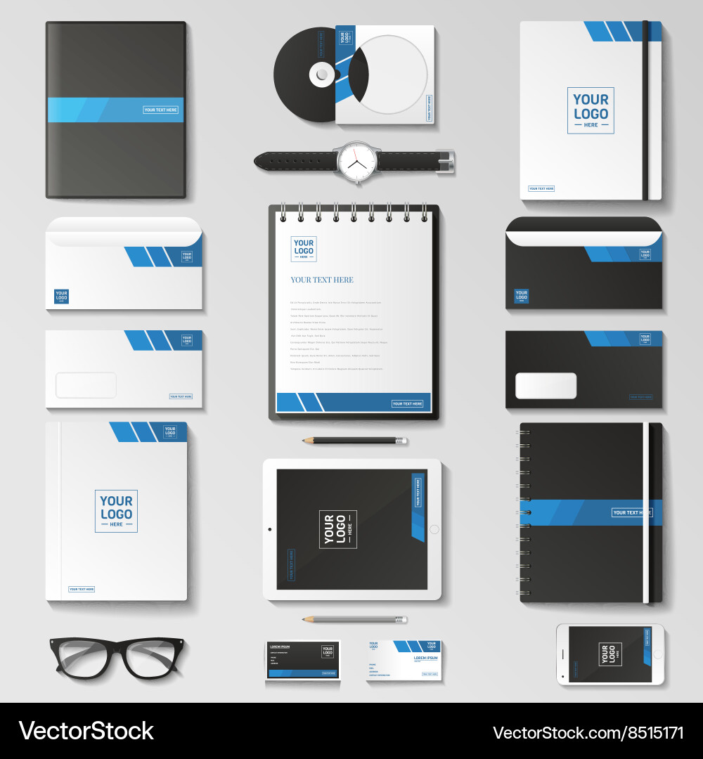 Mock-up set vector image