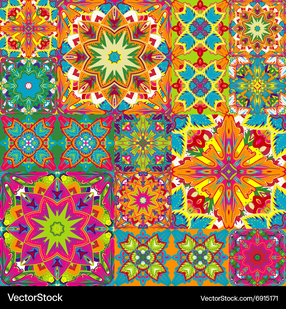 Patchwork Tile Pattern vector image
