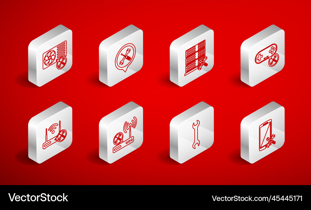 Set line smartphone service location database Set line smartphone service location database vector image