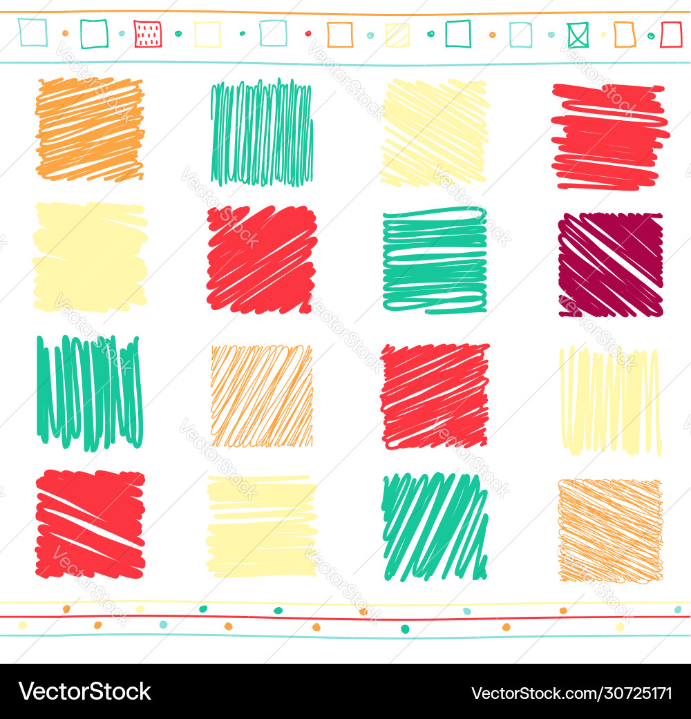 Set scribble elements Set scribble elements vector image