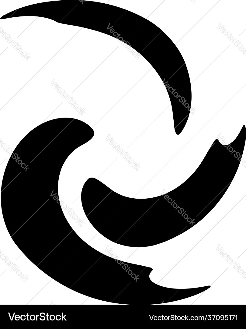 Spiral volute helix abstract design element swirl Vector Image