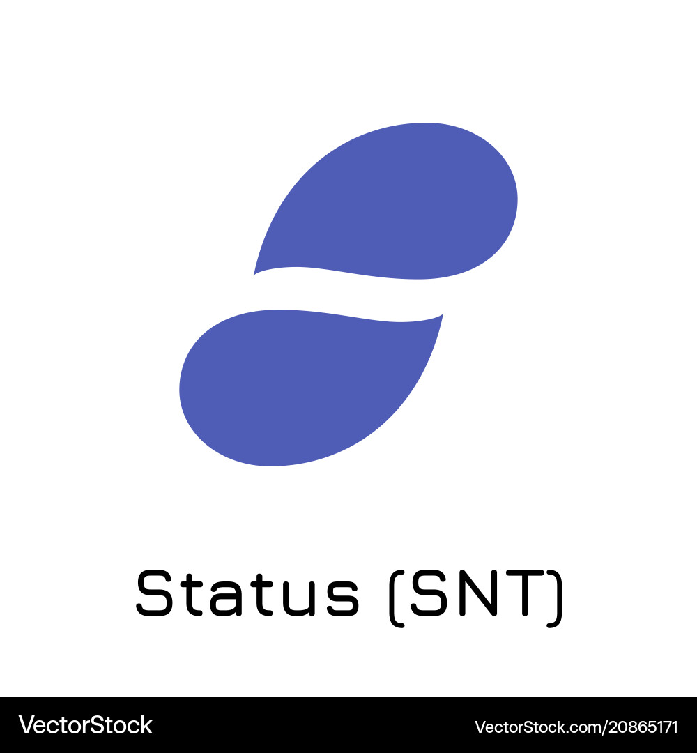 Status snt crypto coin ico – Royalty-Free Vector | VectorStock