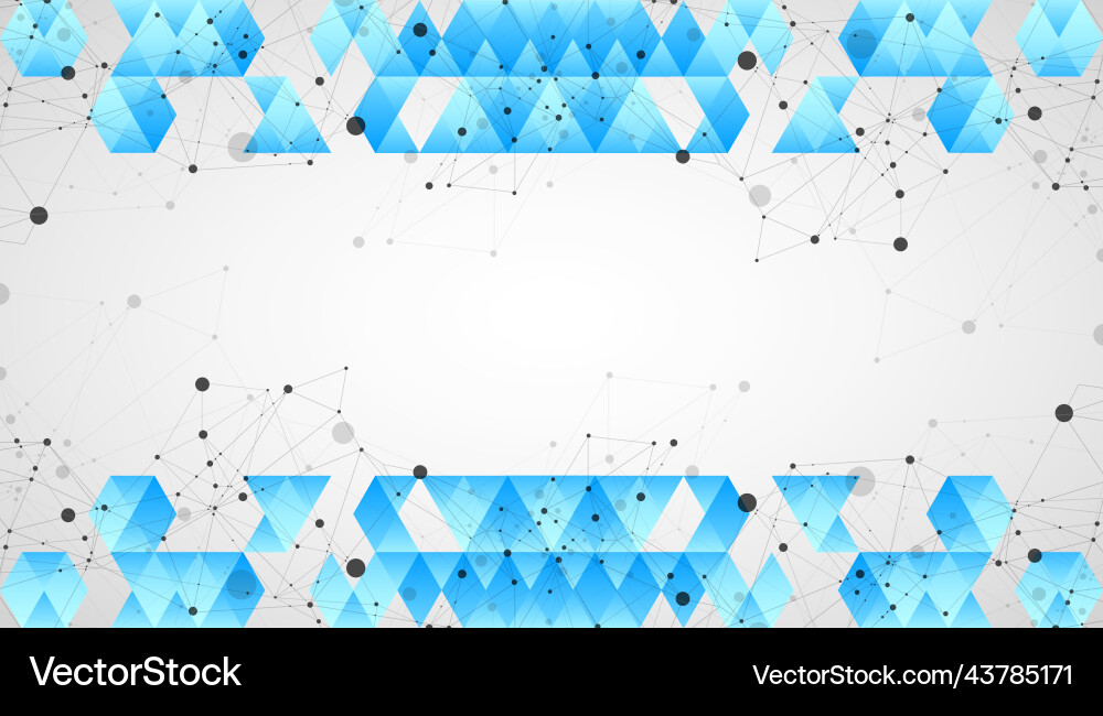 Template for science and technology presentation Vector Image