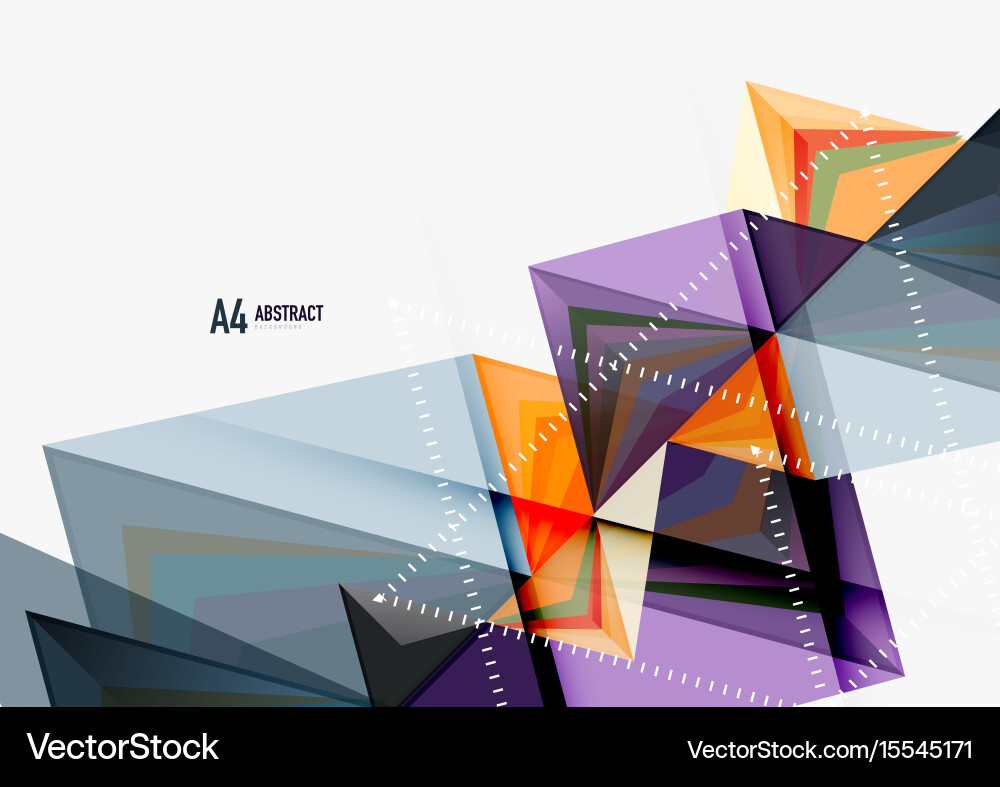 Triangular low poly a4 size geometric Vector Image