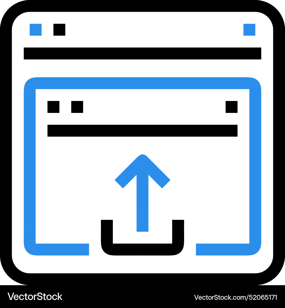 Upload outline icon symbol image Vector Image