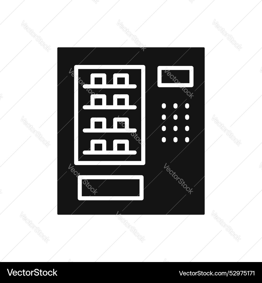 Vending machine icon symbol on white background Vector Image