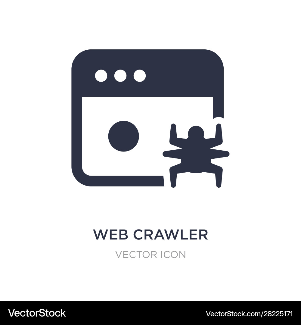 Web crawler icon on white background simple Web crawler icon on white background simple Vector Image