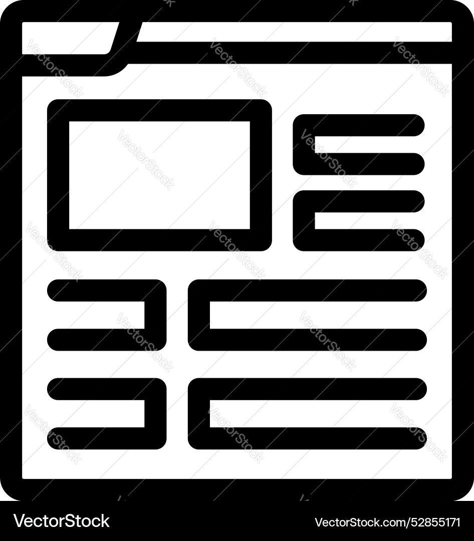 Web page showing structure with content blocks Web page showing structure with content blocks vector image