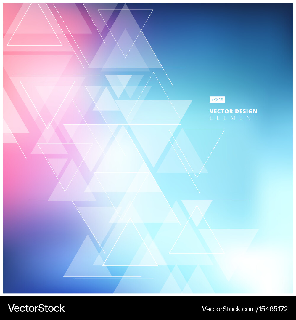 Abstract blurred background with triangles vector image